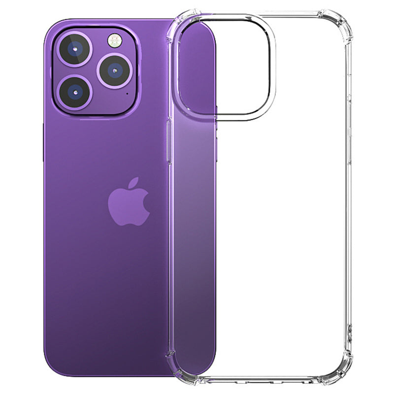 Clear Cell Phone Case for iPhone 15 Pro TPU Four Corners Reinforced Anti-Fall Cover Clear Cell Phone Case for iPhone 15 Pro TPU Four Corners Reinforced Anti-Fall Cover